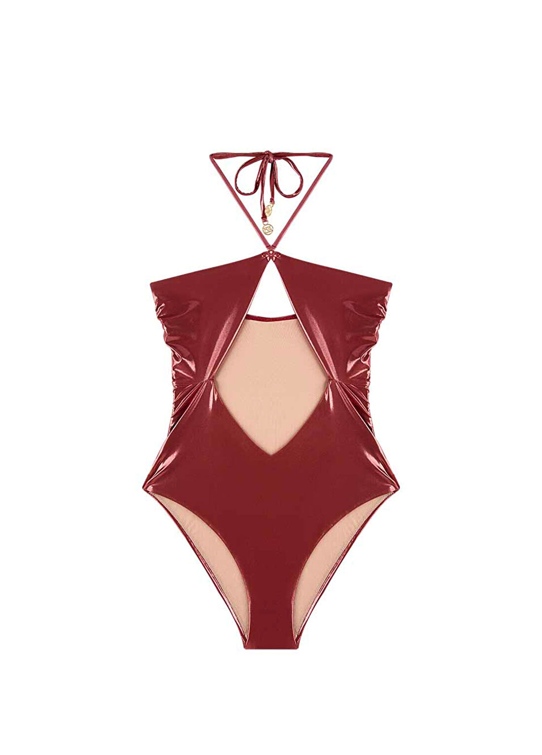 Bia Swimwear Janette Shiny Fabric Pencereli Boyundan Bağlamalı Kadın Mayo