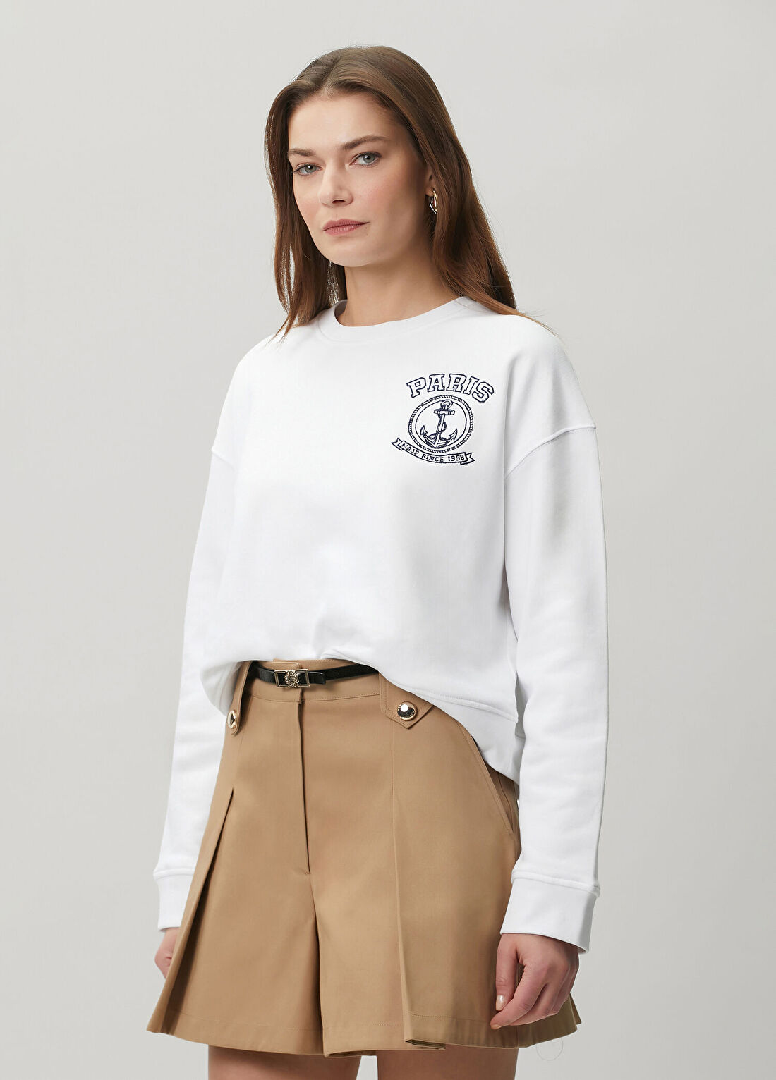 Maje Tilane Beyaz Sweatshirt görsel 3