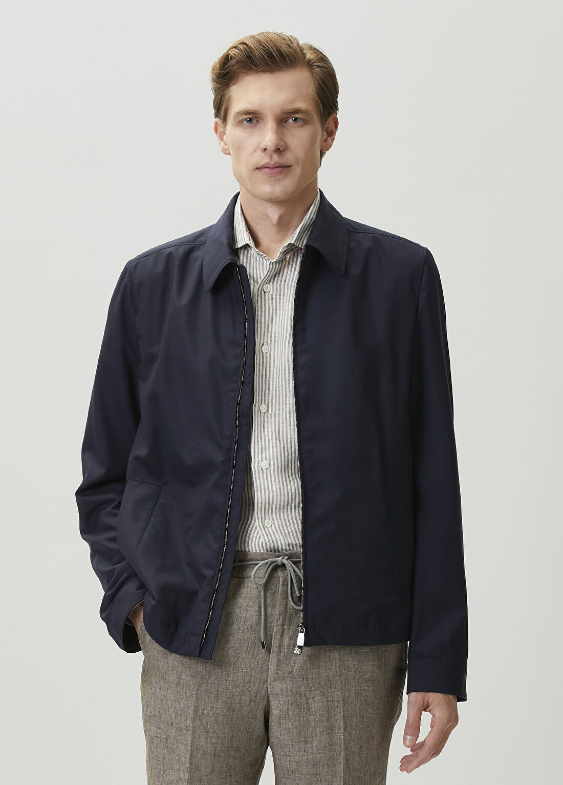 Corneliani Lacivert Yün Mont