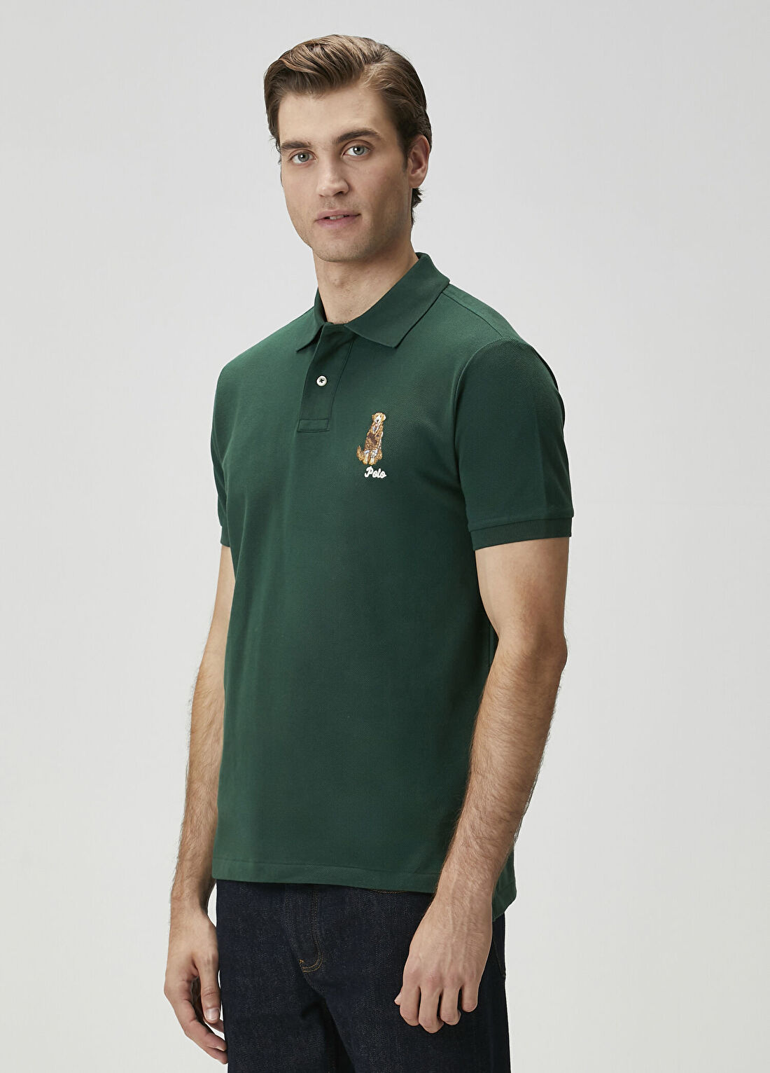 Polo Ralph Lauren Yeşil Polo Yaka T-shirt görsel 3