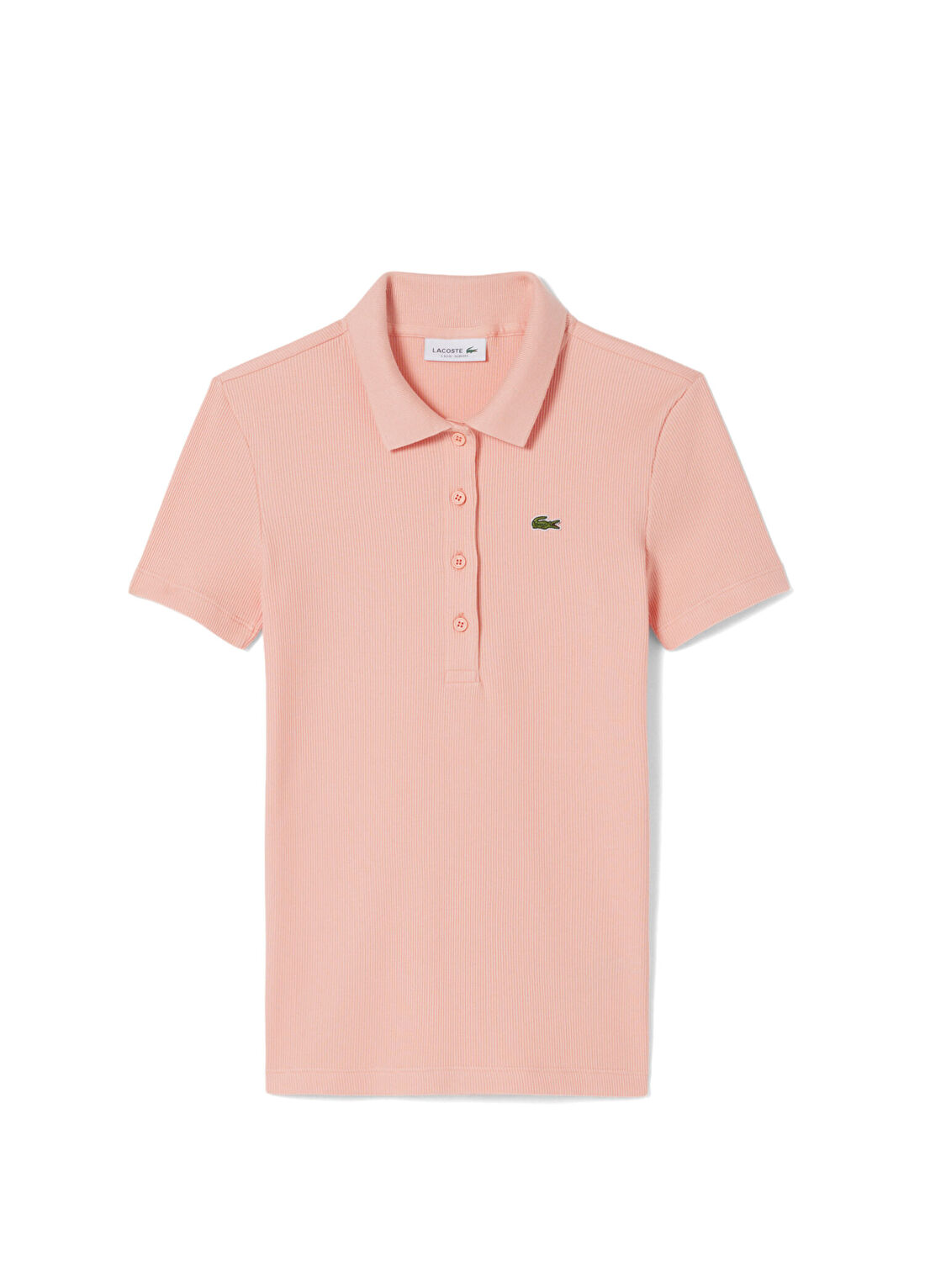 Lacoste Pembe Polo Yaka Slim Fit Kısa Kollu Kadın T-shirt görsel 4