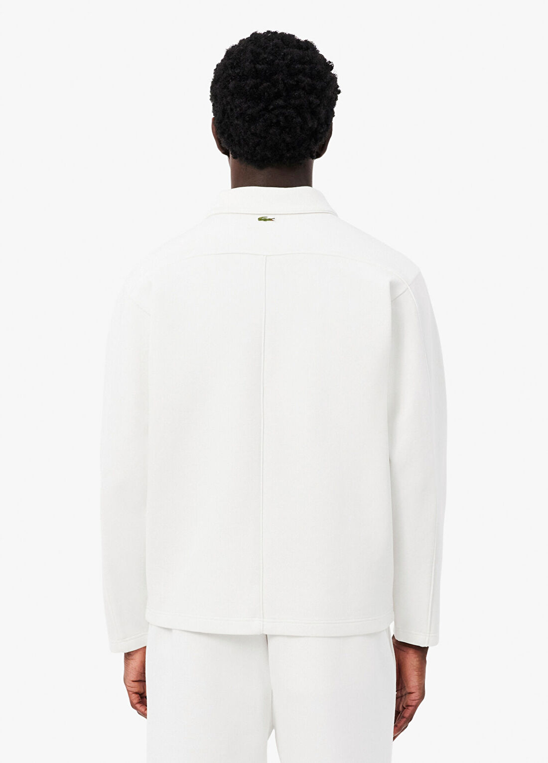 Lacoste x Novak Djokovic The Goat Beyaz Regular Fit Fermuarlı Erkek Sweatshirt görsel 3
