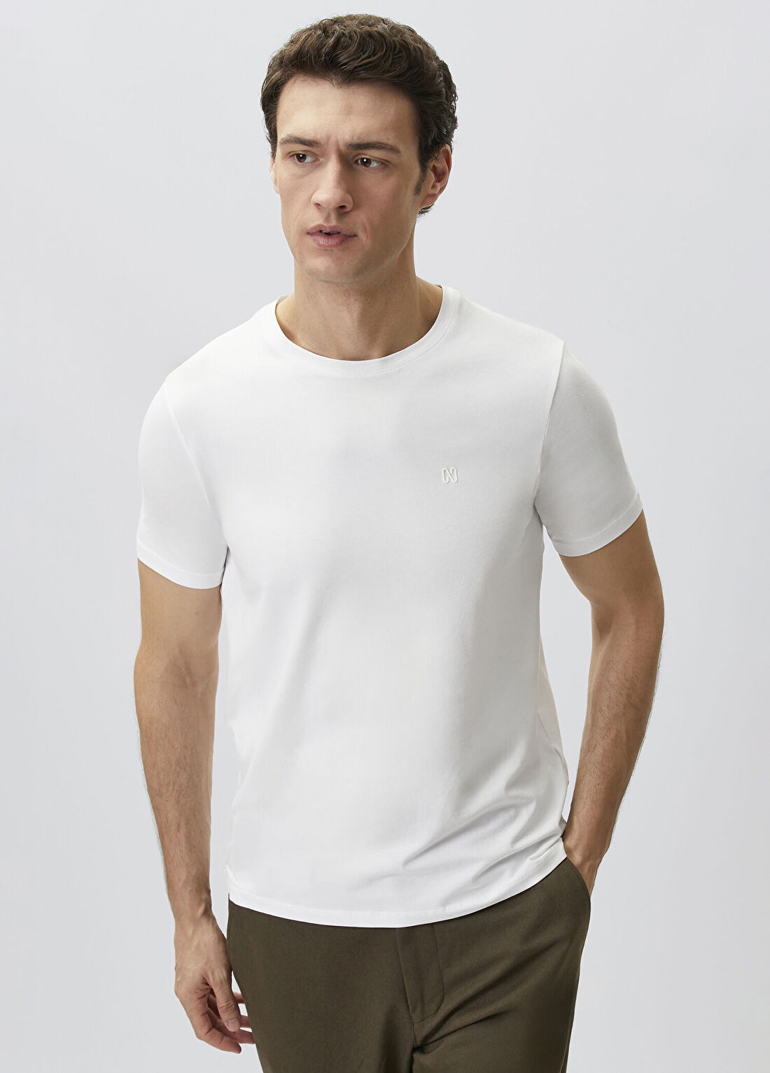 Network Beyaz Basic T-shirt görsel 2