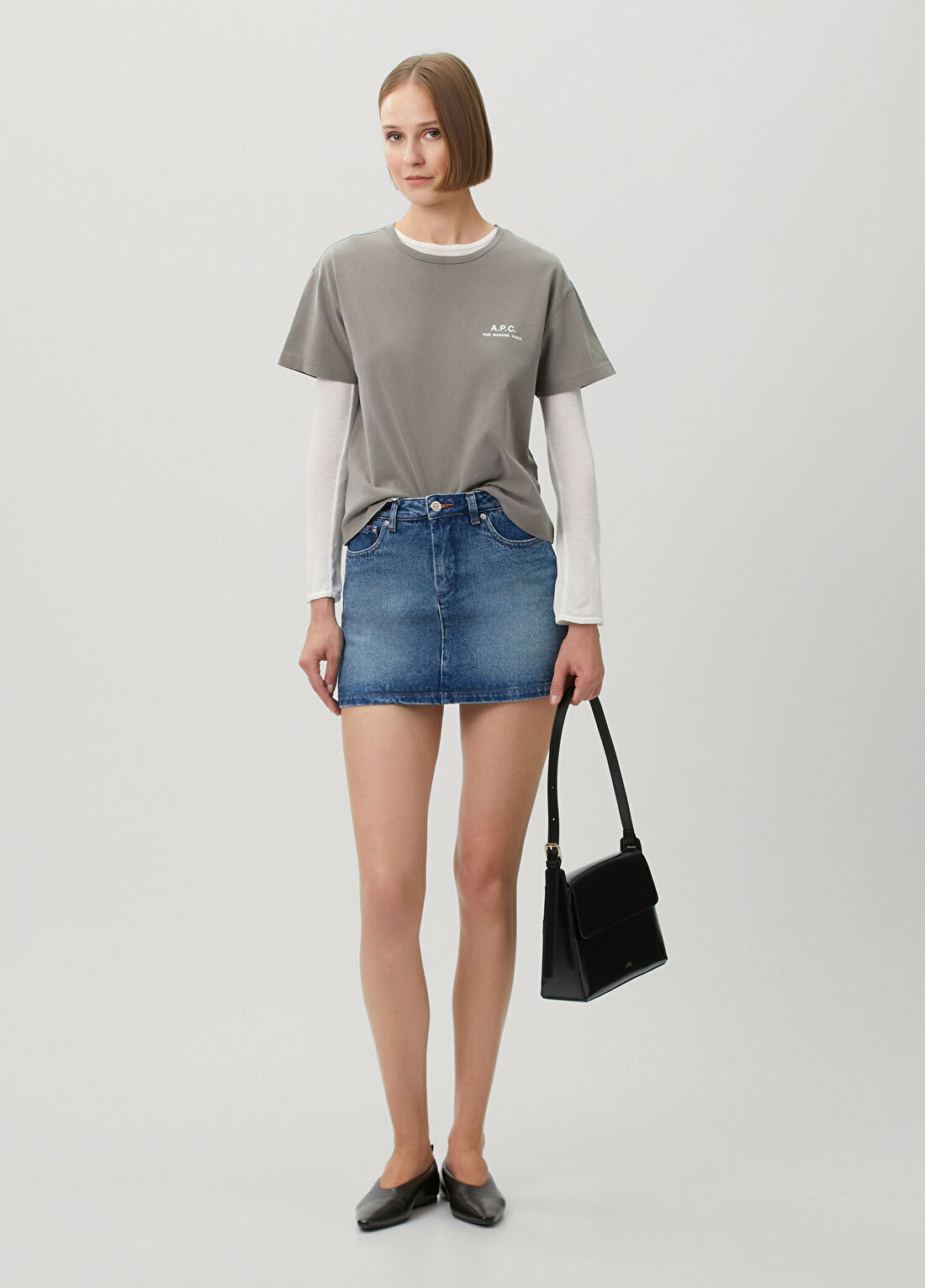 A.P.C. Mavi Mini Denim Etek