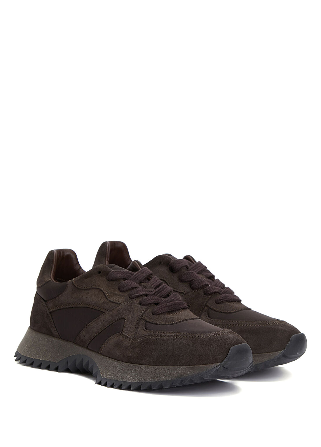 Network Kahverengi Kadın Süet Rahat Sneaker görsel 2