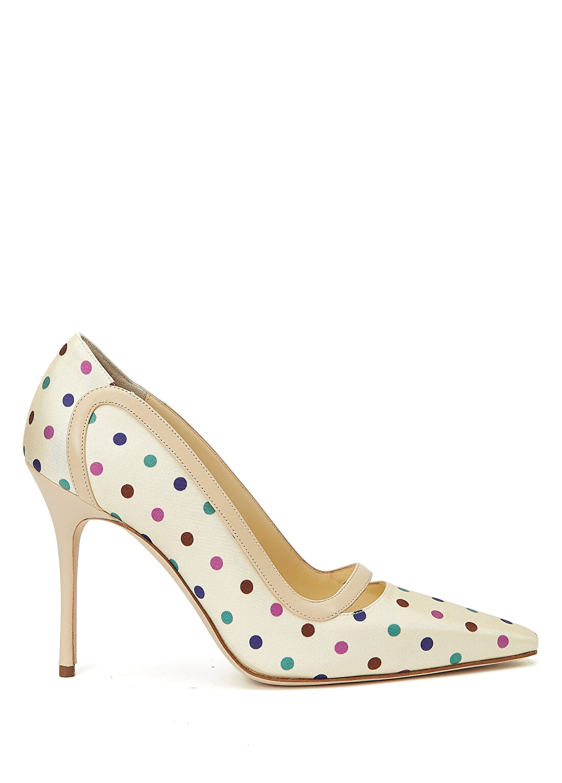 Manolo Blahnik Labama Açık Sarı İpek Stiletto