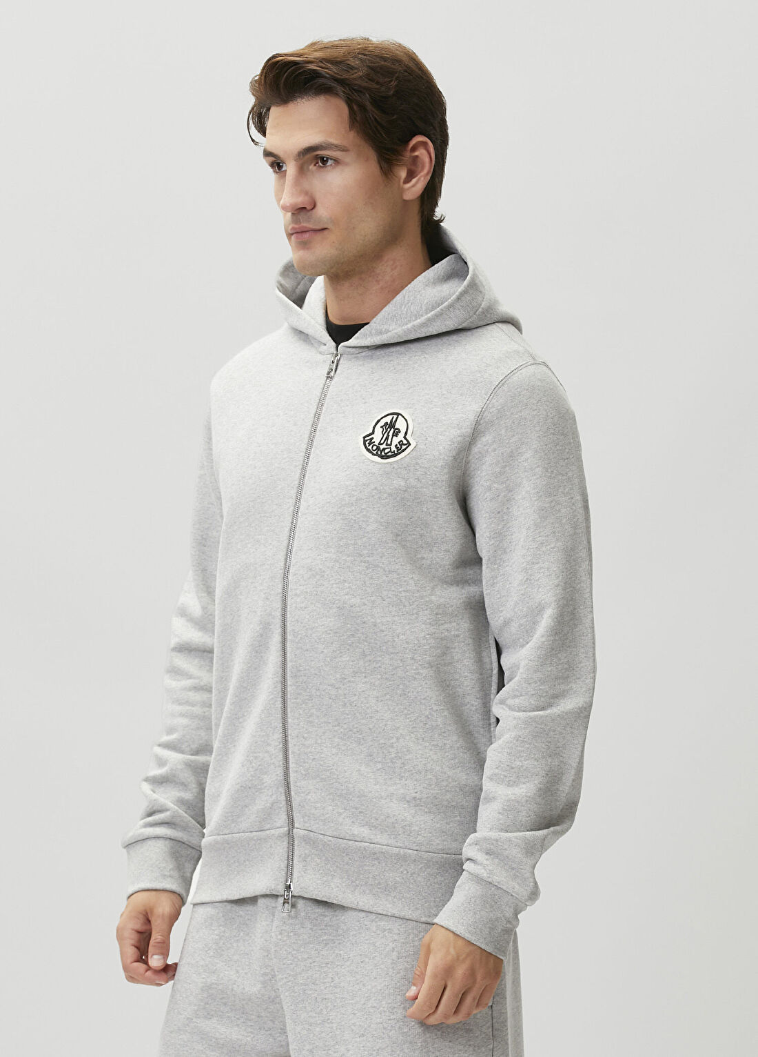 Moncler Gri Kapüşonlu Sweatshirt görsel 3