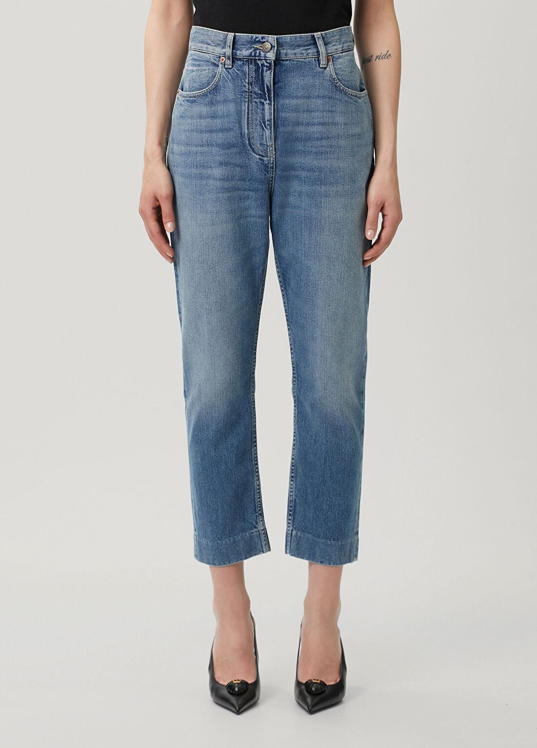 Valentino Lacivert Jean Pantolon görsel 2