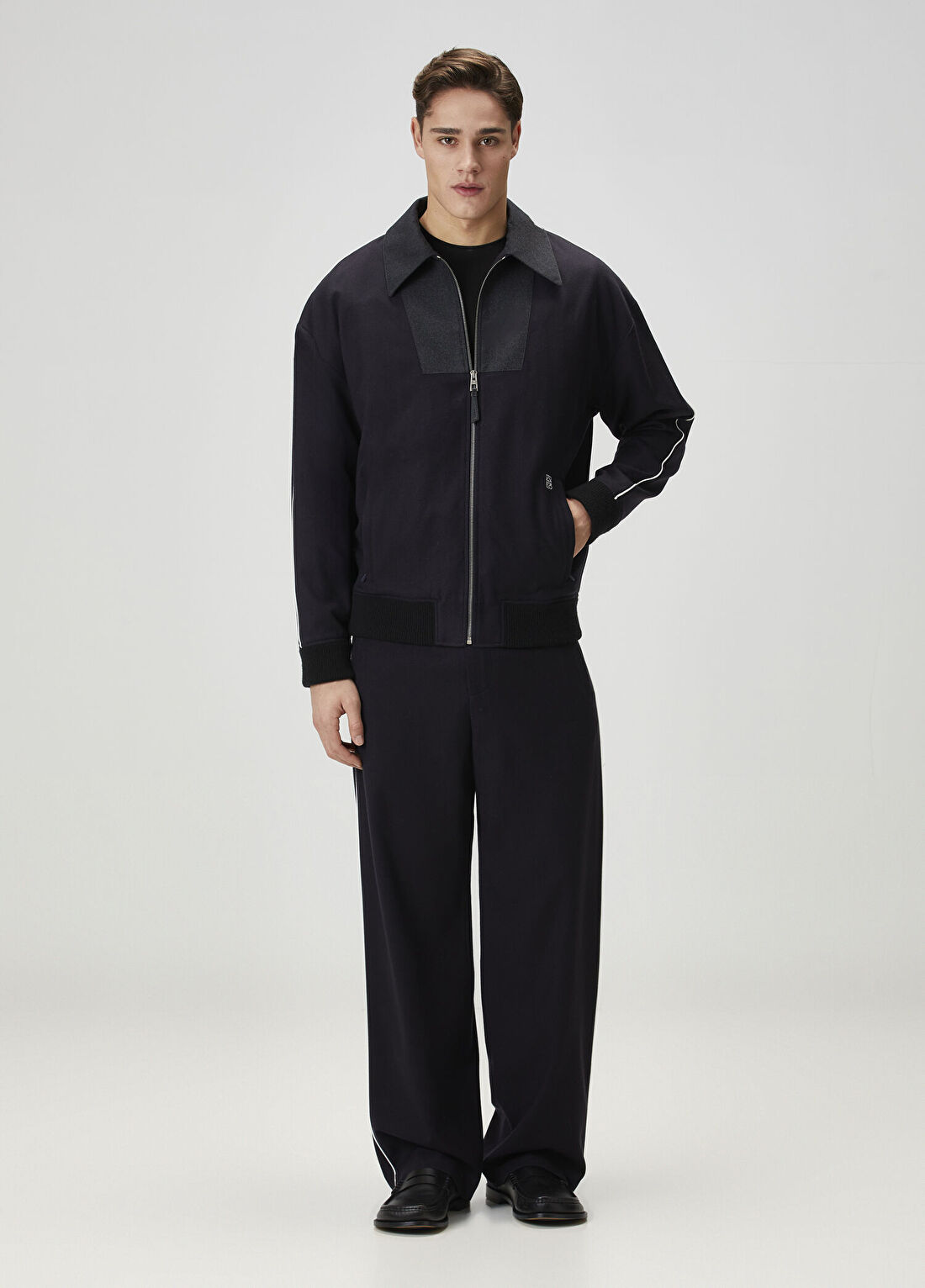 Loewe Lacivert Yün Pantolon