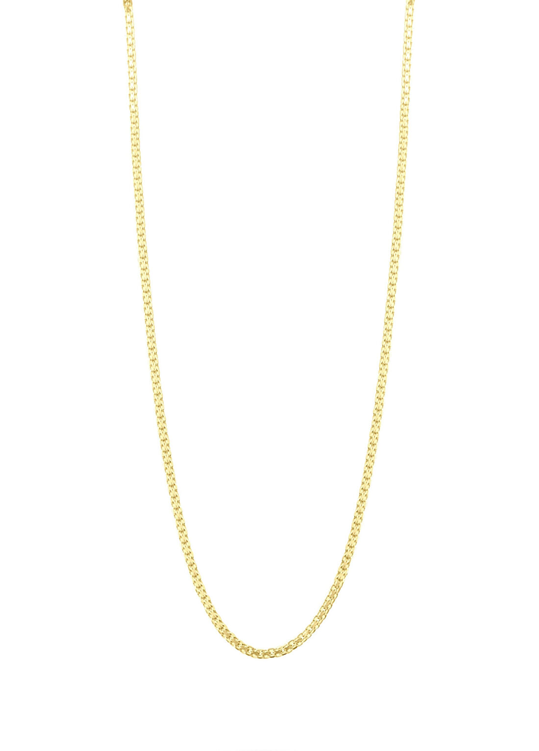 Safir Mücevher Hasır Örme 14 Ayar Altın Zincir Unisex Kolye