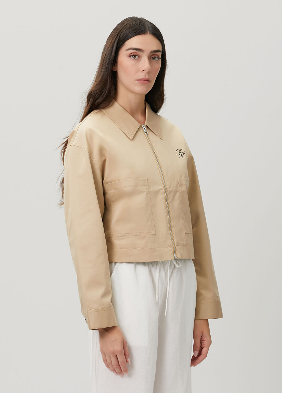 Tommy Hilfiger Bej Kısa Ceket görsel 4