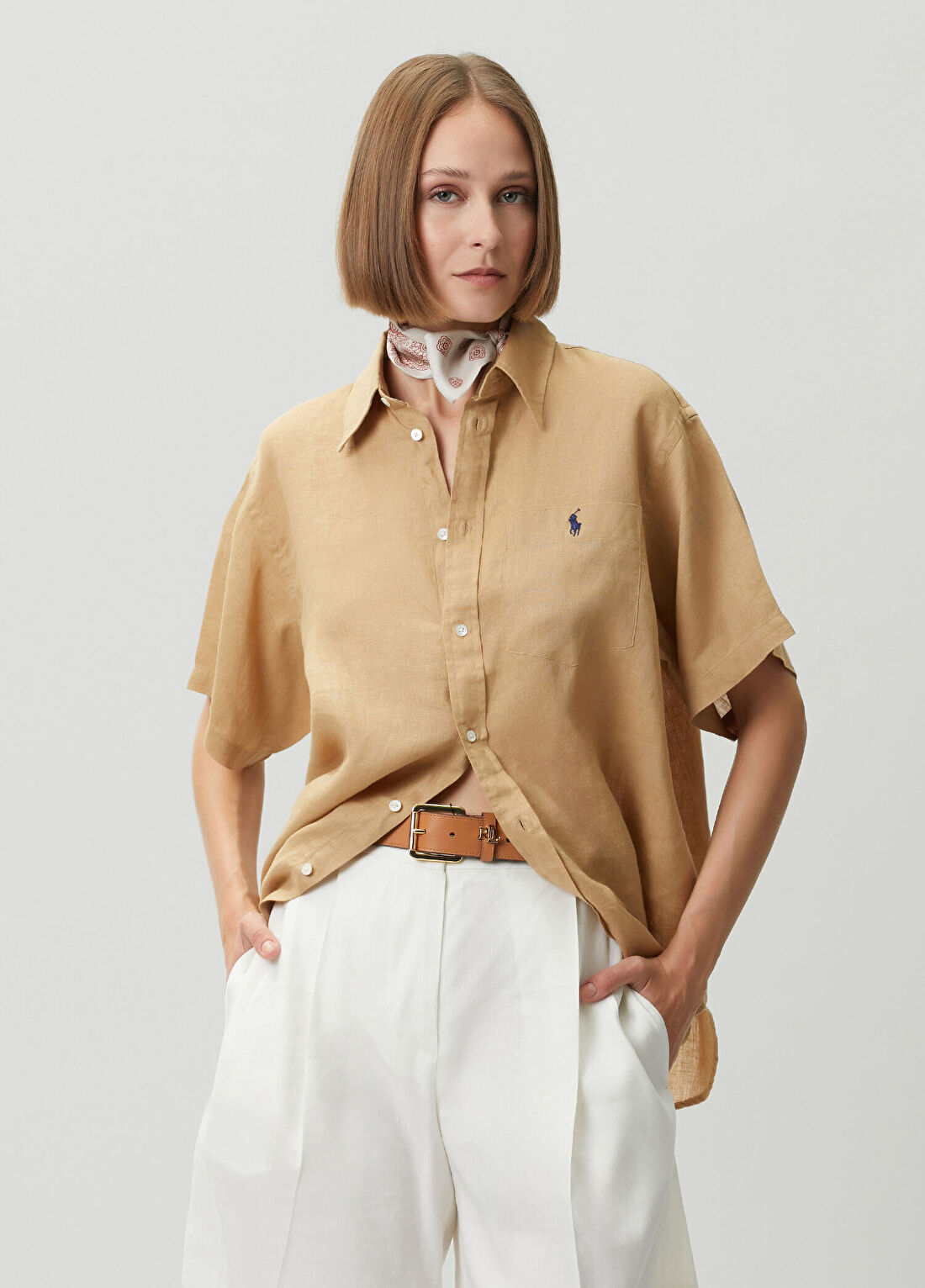 Polo Ralph Lauren Camel Keten Gömlek
