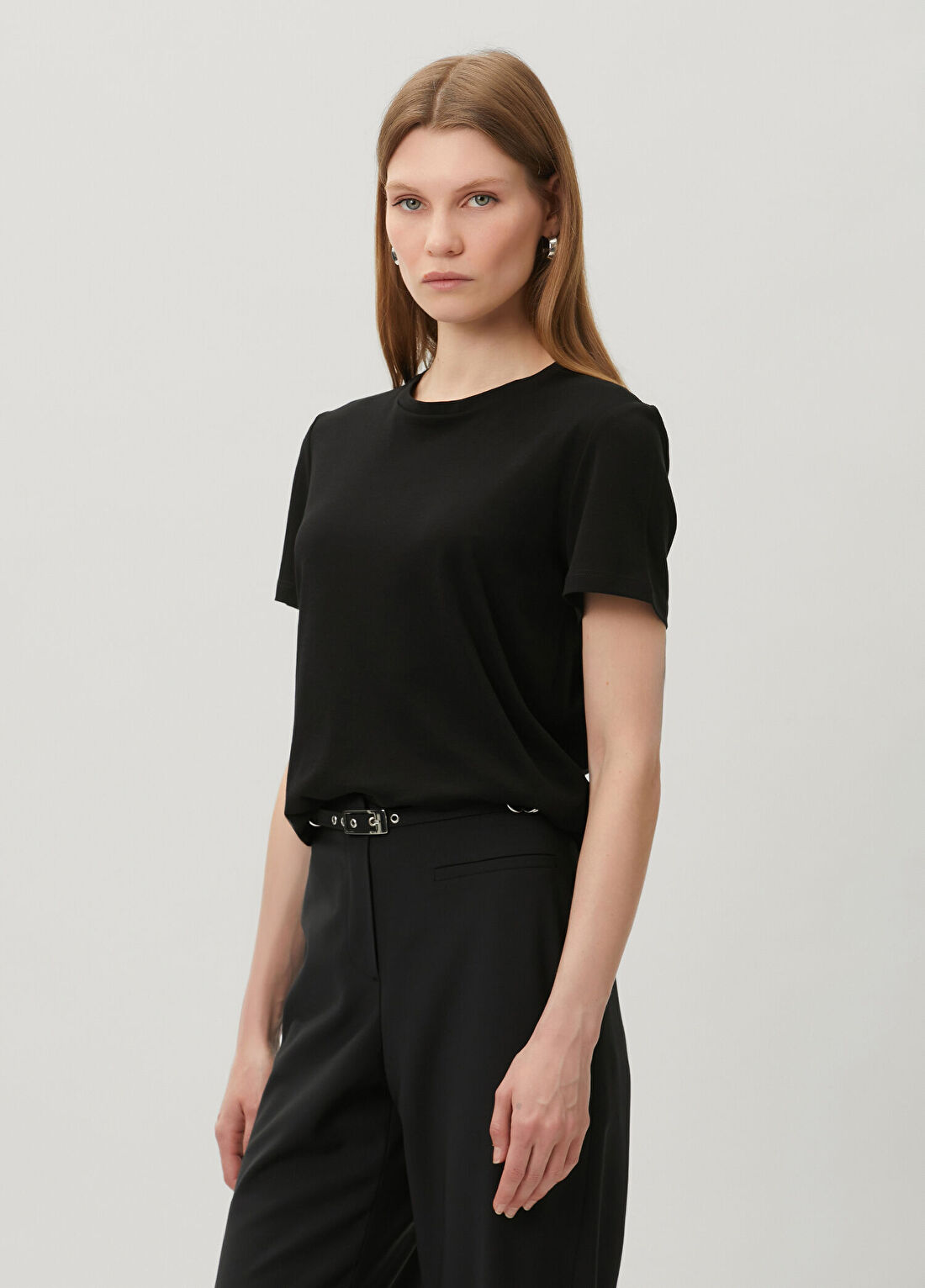 The Row Wesler Siyah Basic T-shirt görsel 3