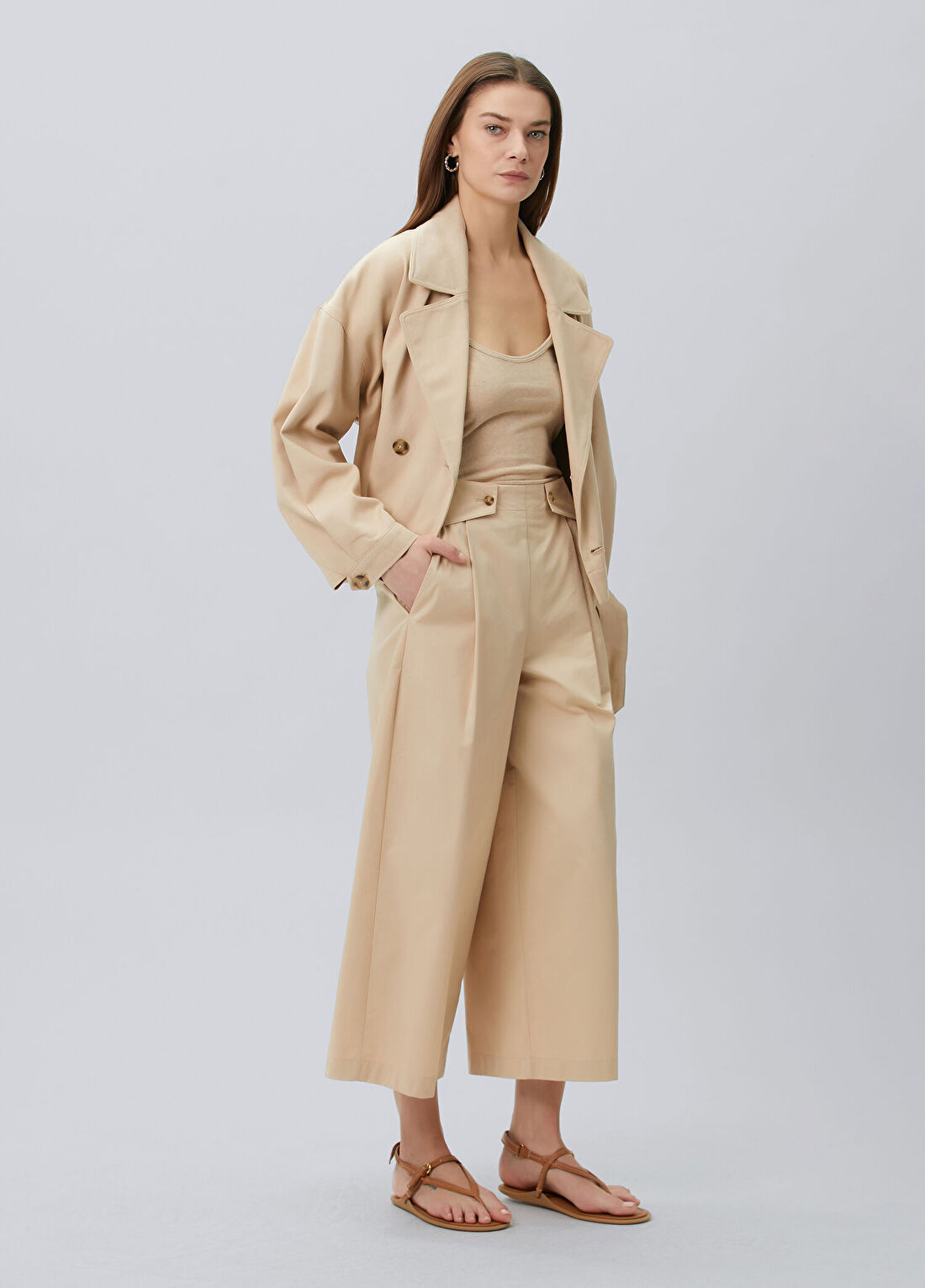 Beymen Collection Bej Kemerli Bomber Mont görsel 3