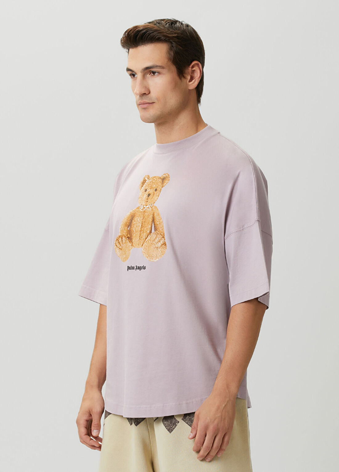 Palm Angels Lila Logo Baskılı T-shirt görsel 3