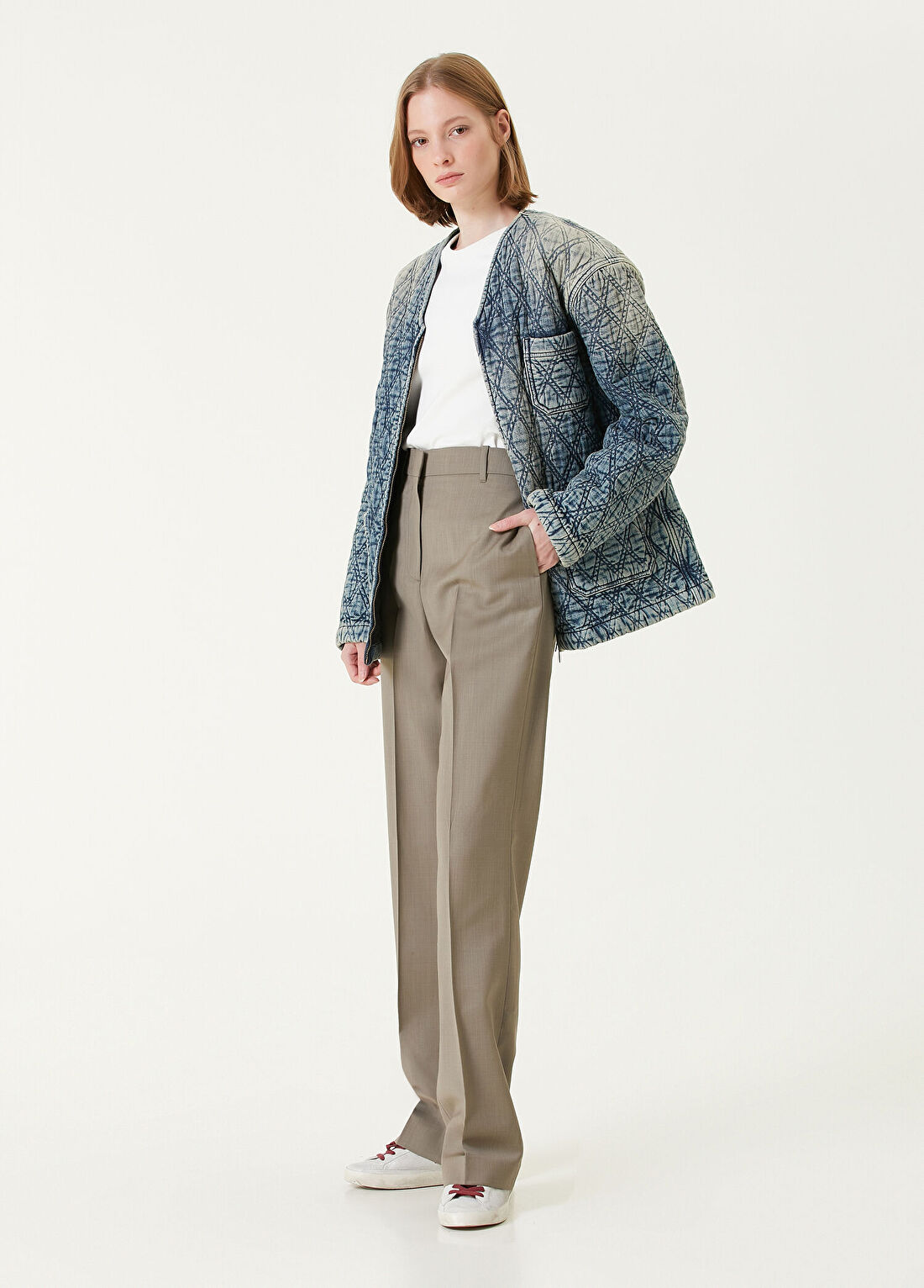 Golden Goose Taş Yün Pantolon