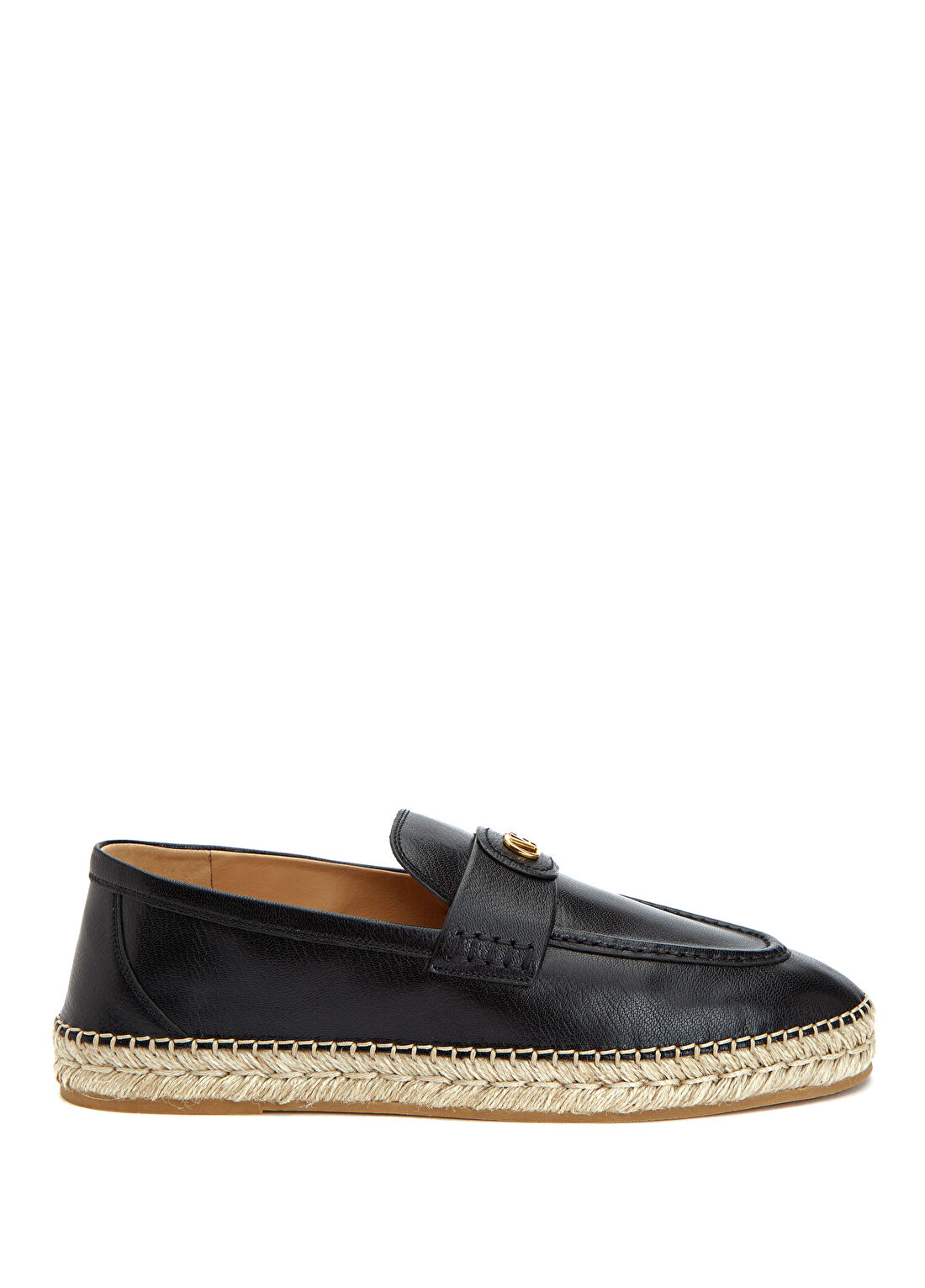 Valentino Garavani Siyah Erkek Deri Espadril