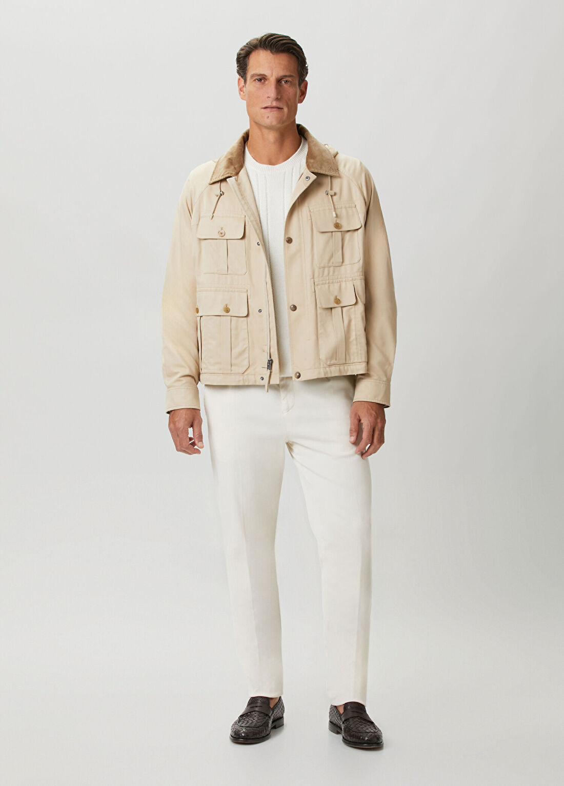 Ralph Lauren Purple Label Bej İpek Ceket görsel 2