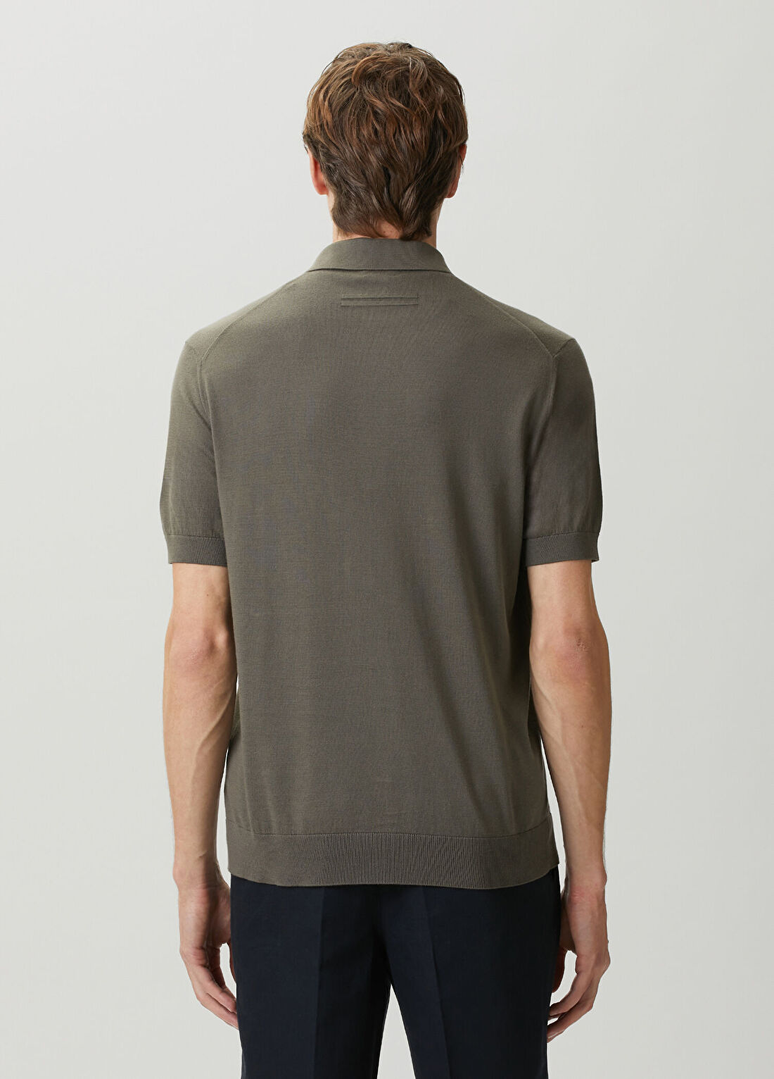 Zegna Kahverengi Polo Yaka T-shirt görsel 4