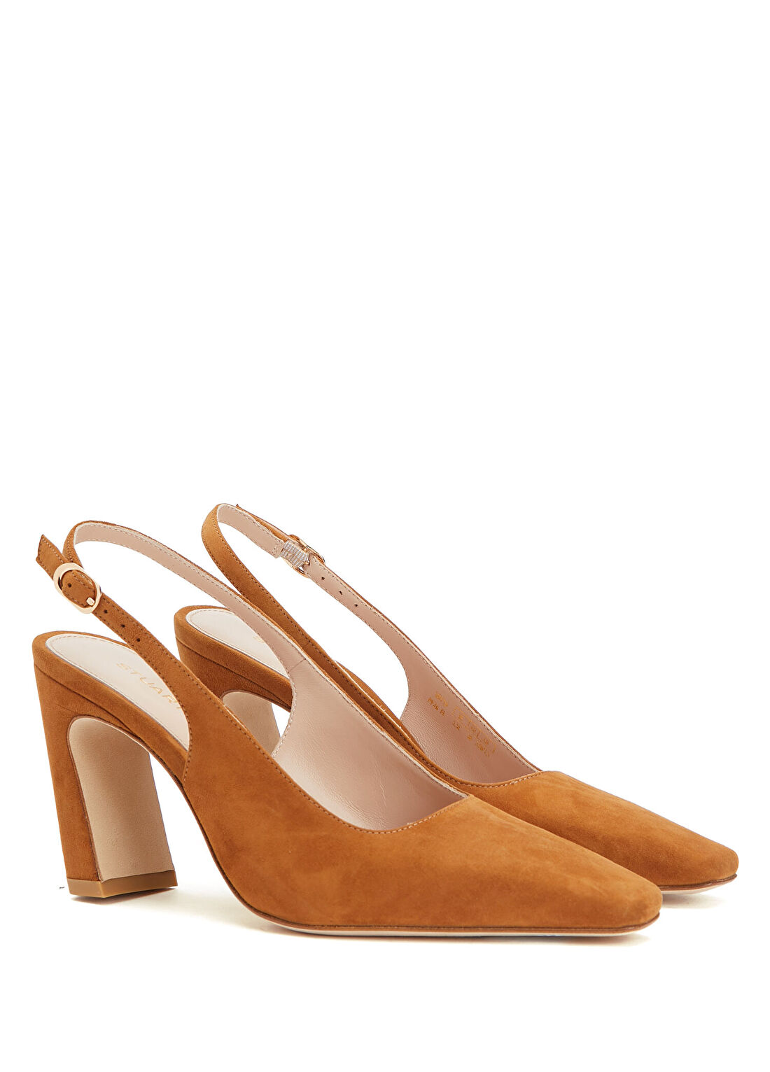 Stuart Weitzman Taba Deri Topuklu Ayakkabı görsel 2