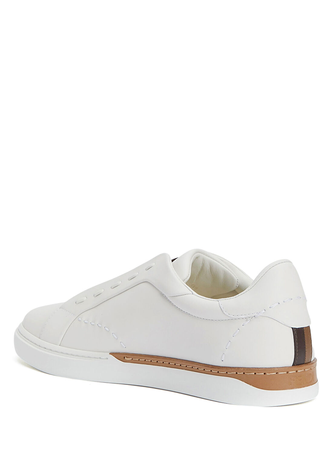Fendi Beyaz Erkek Deri Sneaker görsel 3