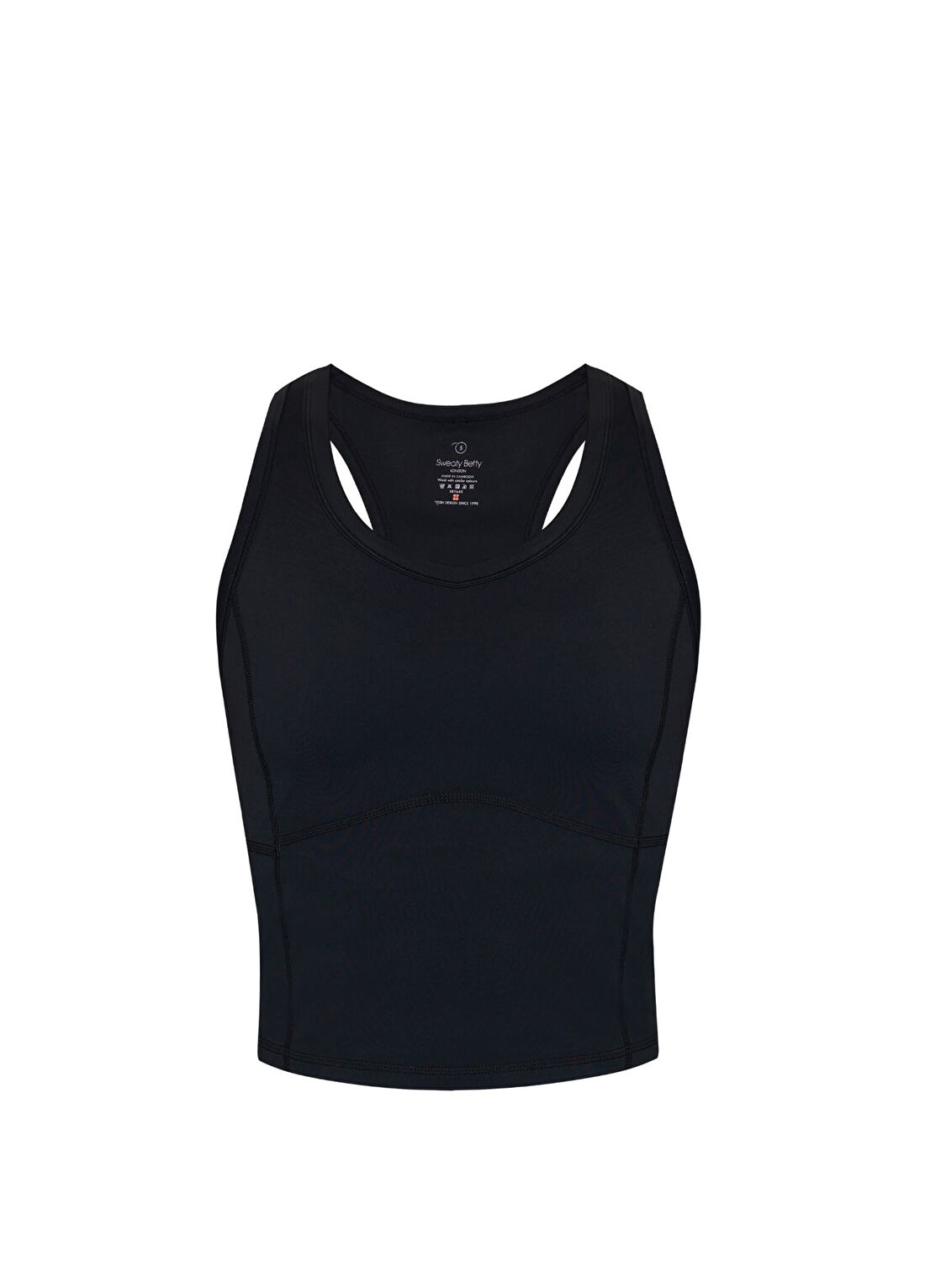 Sweaty Betty All Day Cropped Tank Siyah Kadın Spor Atlet