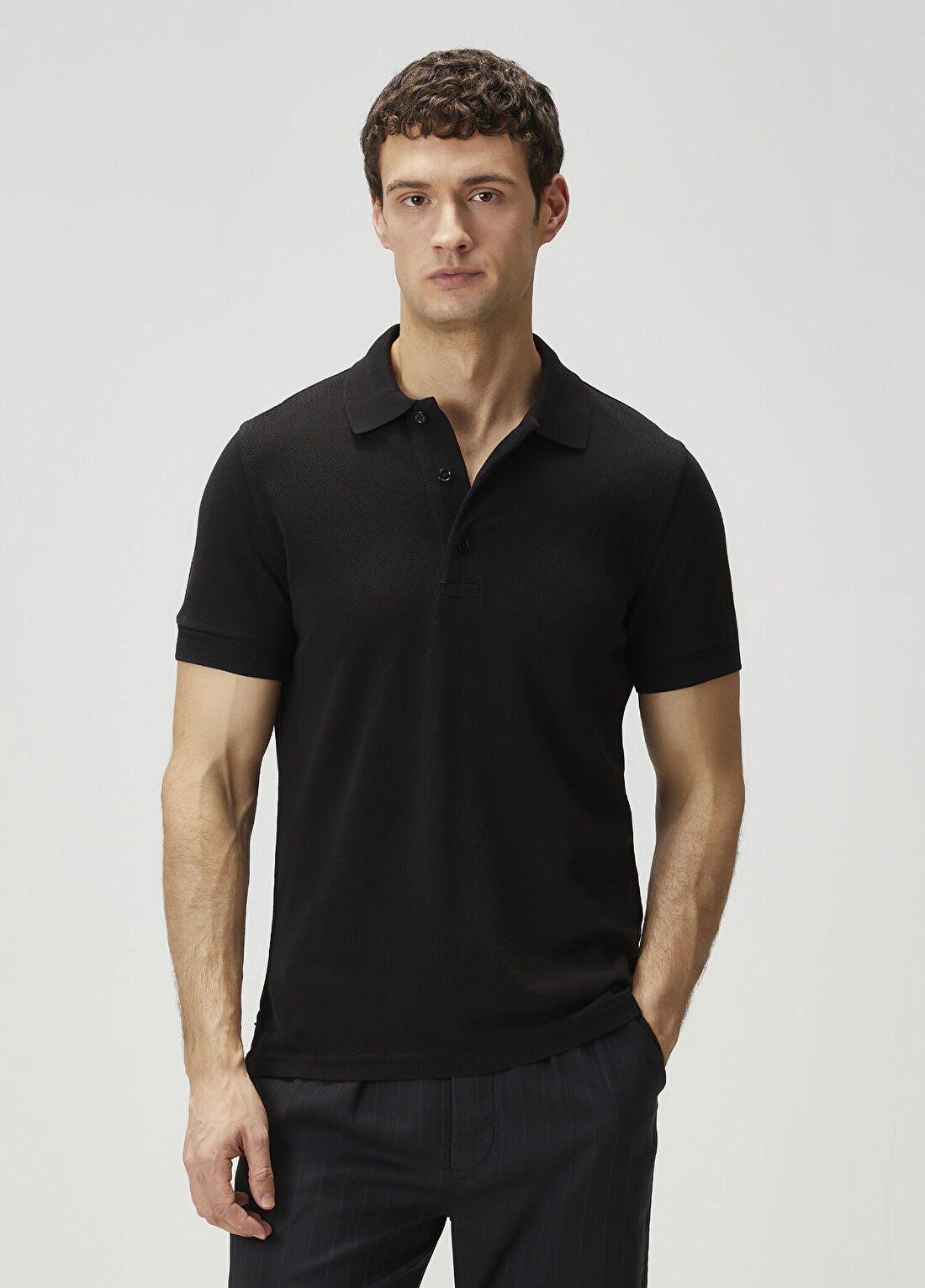 Tom Ford Siyah Polo Yaka T-shirt