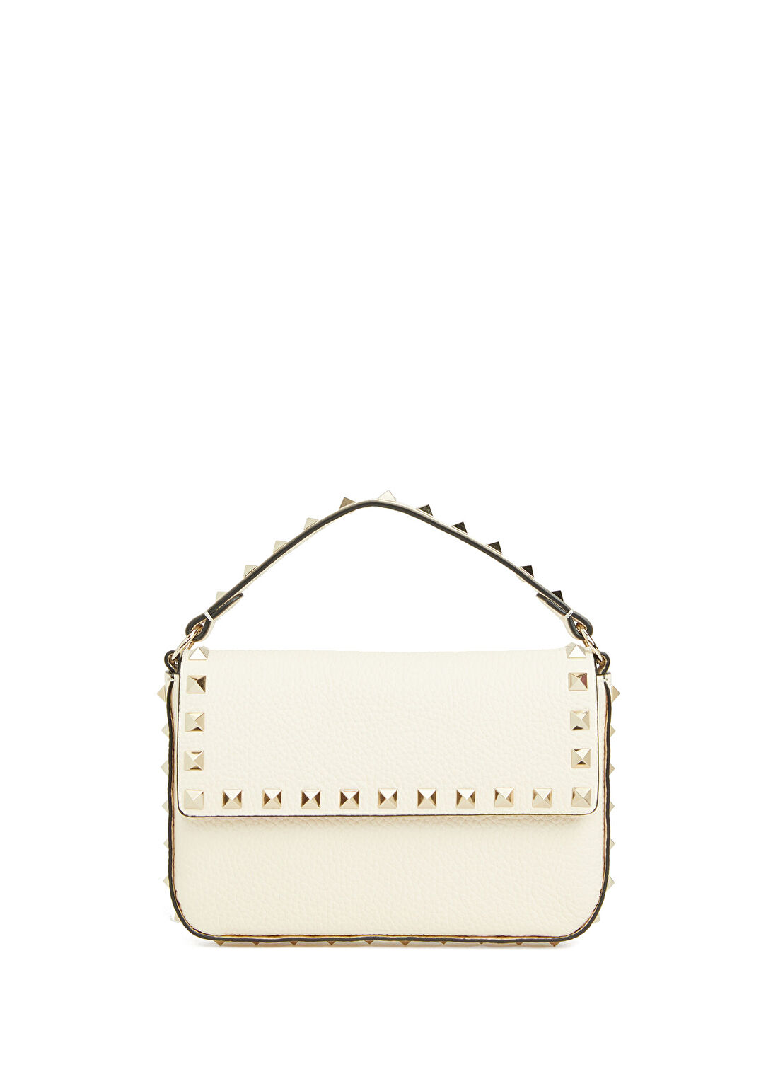 Valentino Garavani Rockstud Mini Ekru Kadın Deri Çapraz Çanta