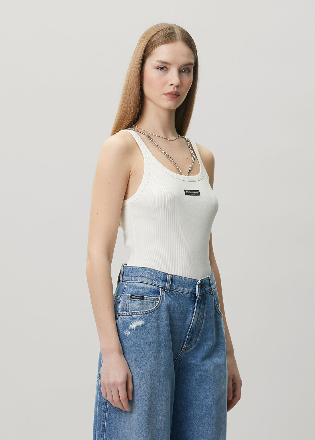 Dolce&Gabbana Kırık Beyaz Atlet görsel 3