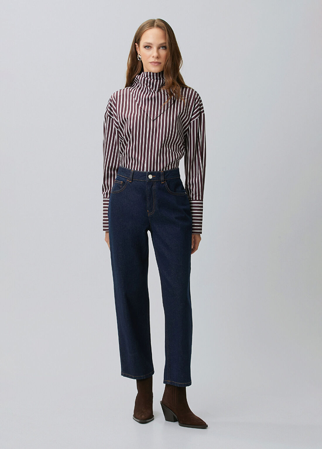Network Indigo Mom Fit Denim Pantolon