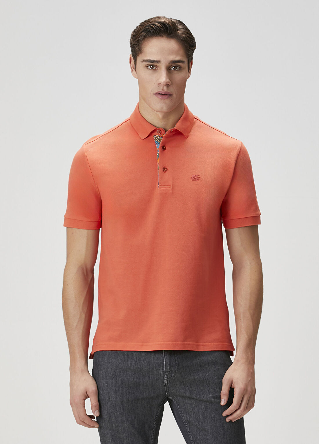 Etro Turuncu Polo Yaka T-shirt