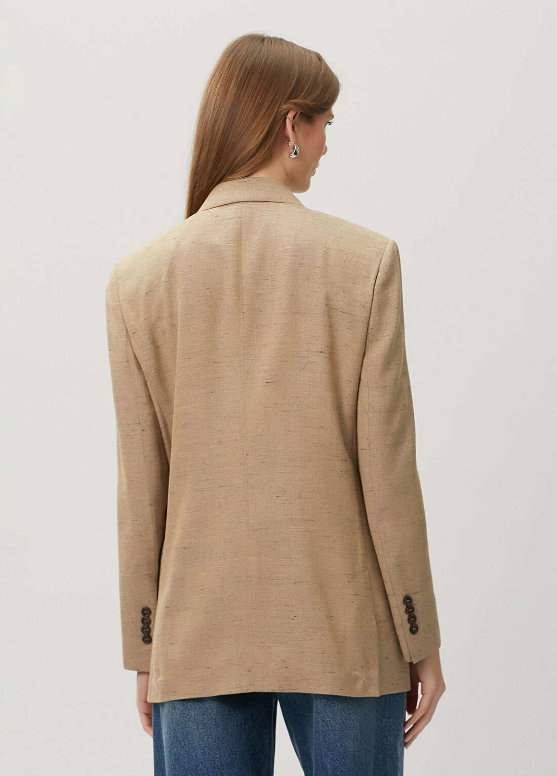 Dolce&Gabbana Siyah Camel Desenli Kruvaze Ceket görsel 4