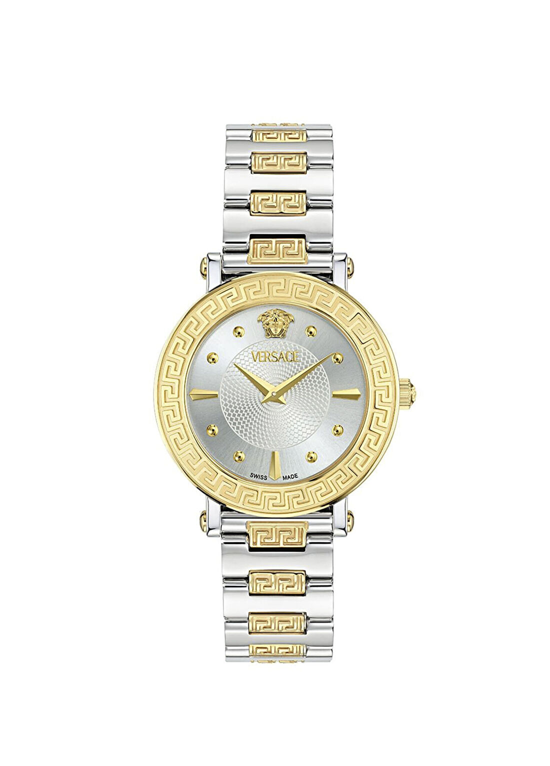 Versace VRSCVE9C00524 Altın Rengi Metalik Gri Çelik Kadın Kol Saati