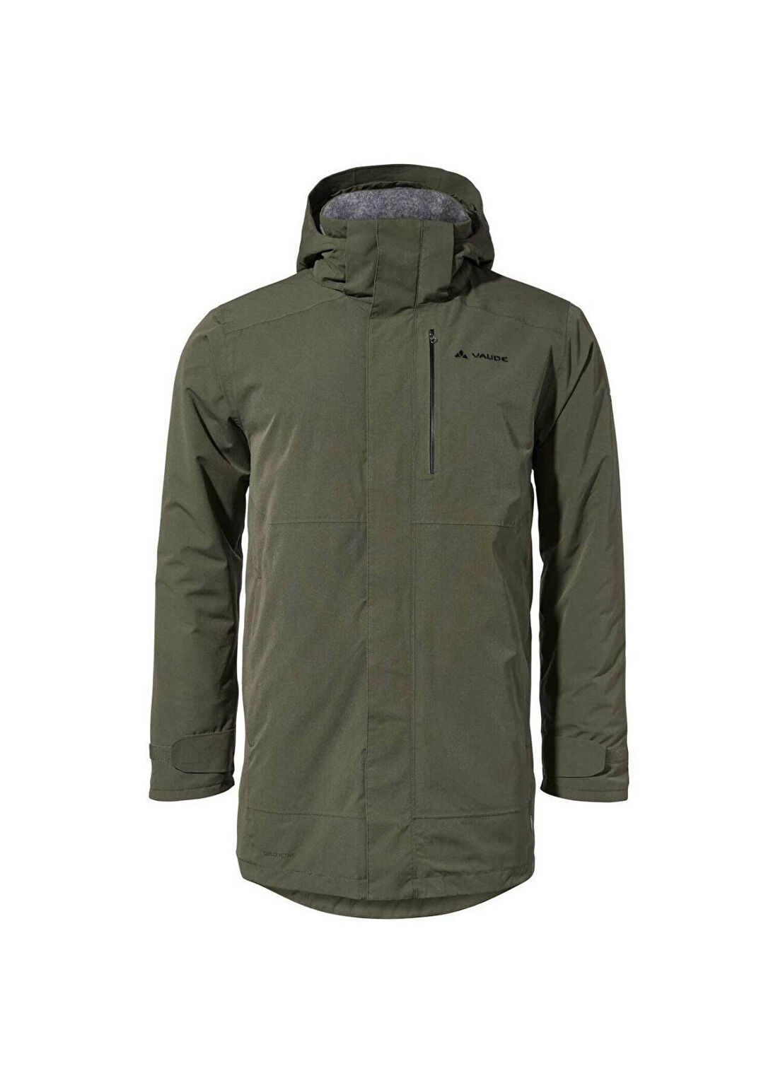 Vaude Idris Wool II Yeşil Kapüşonlu Erkek Outdoor Parka