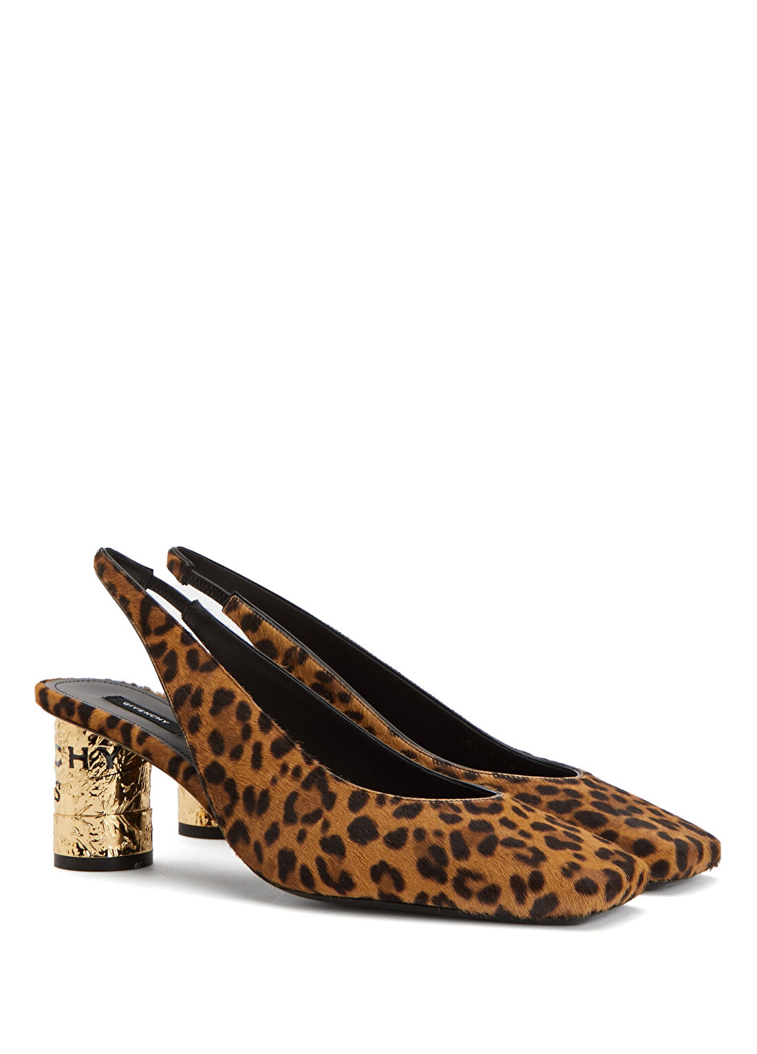 Givenchy Leopar Desenli Deri Topuklu Ayakkabı görsel 2