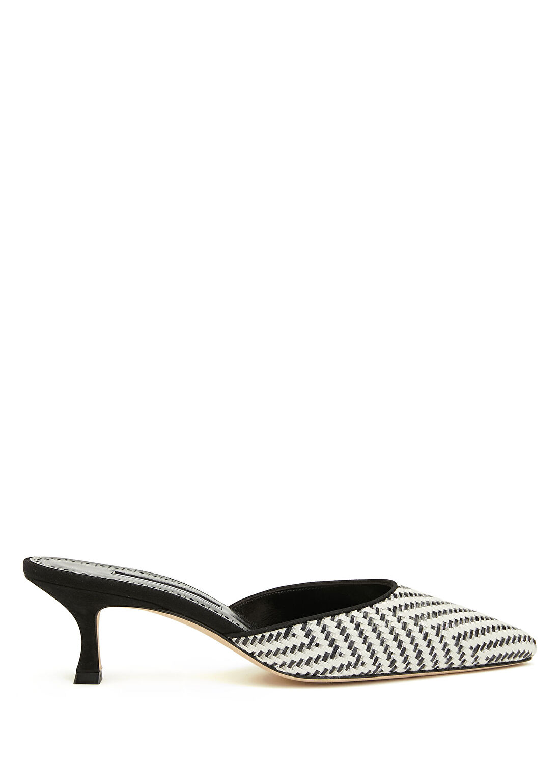 Manolo Blahnik Carolyne Siyah Krem Kadın Terlik