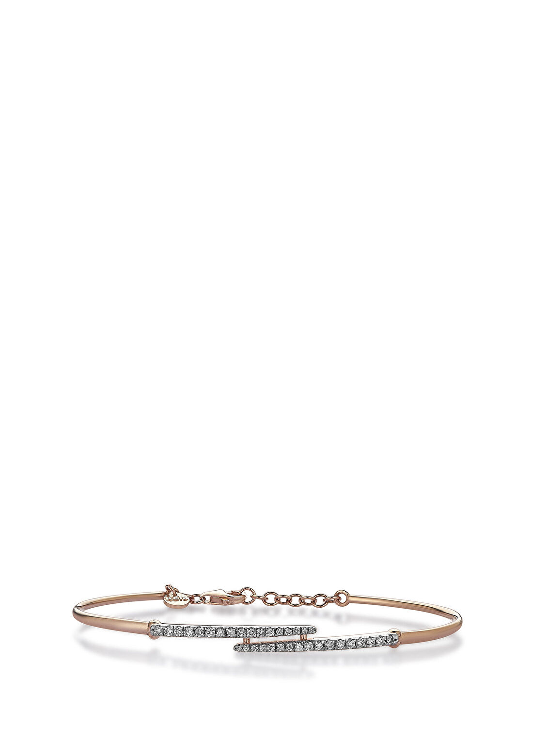 Reis Kuyumculuk Claw White Bangle 14 Ayar Kadın Pırlanta Bileklik