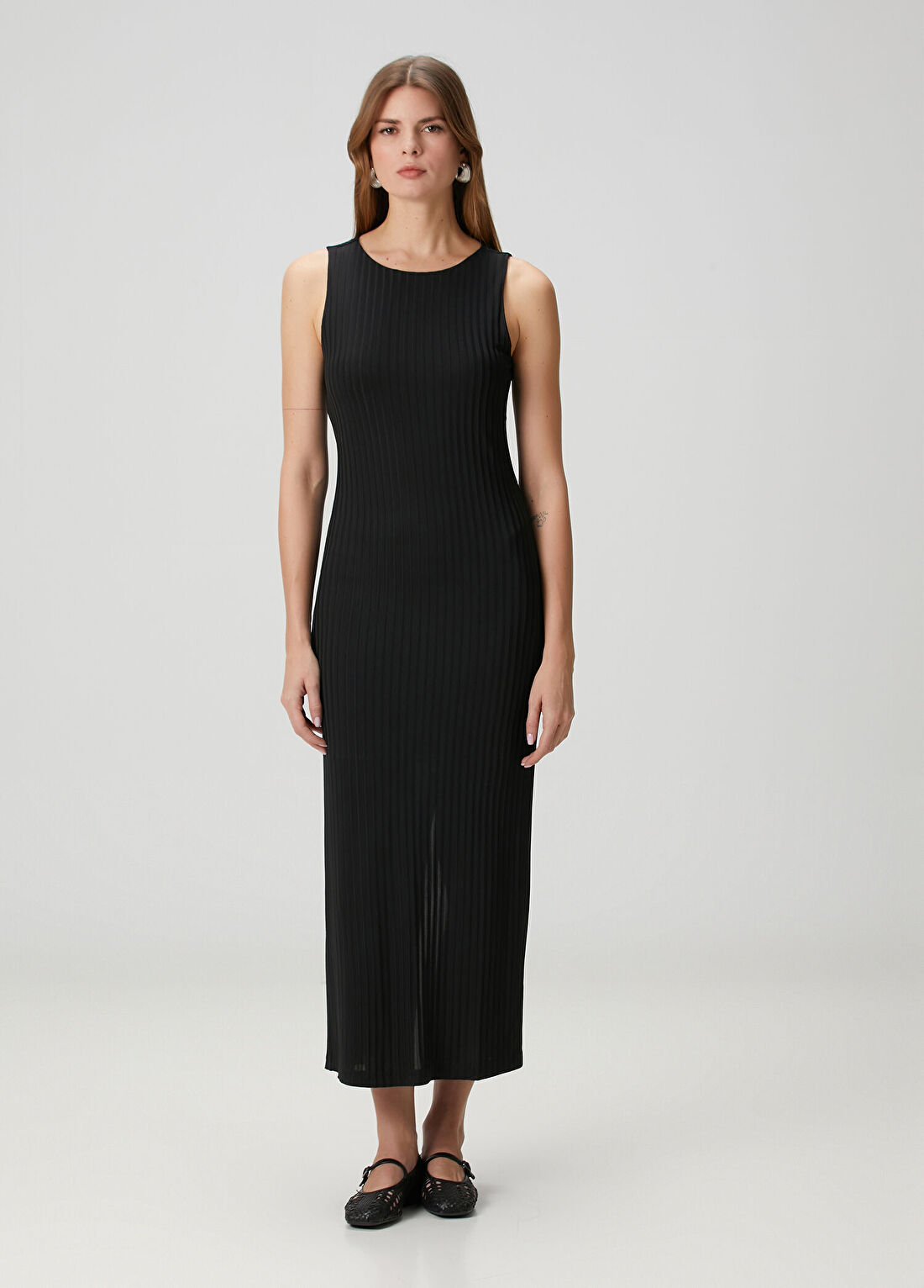 Rag&Bone Siyah Ribli Midi Elbise
