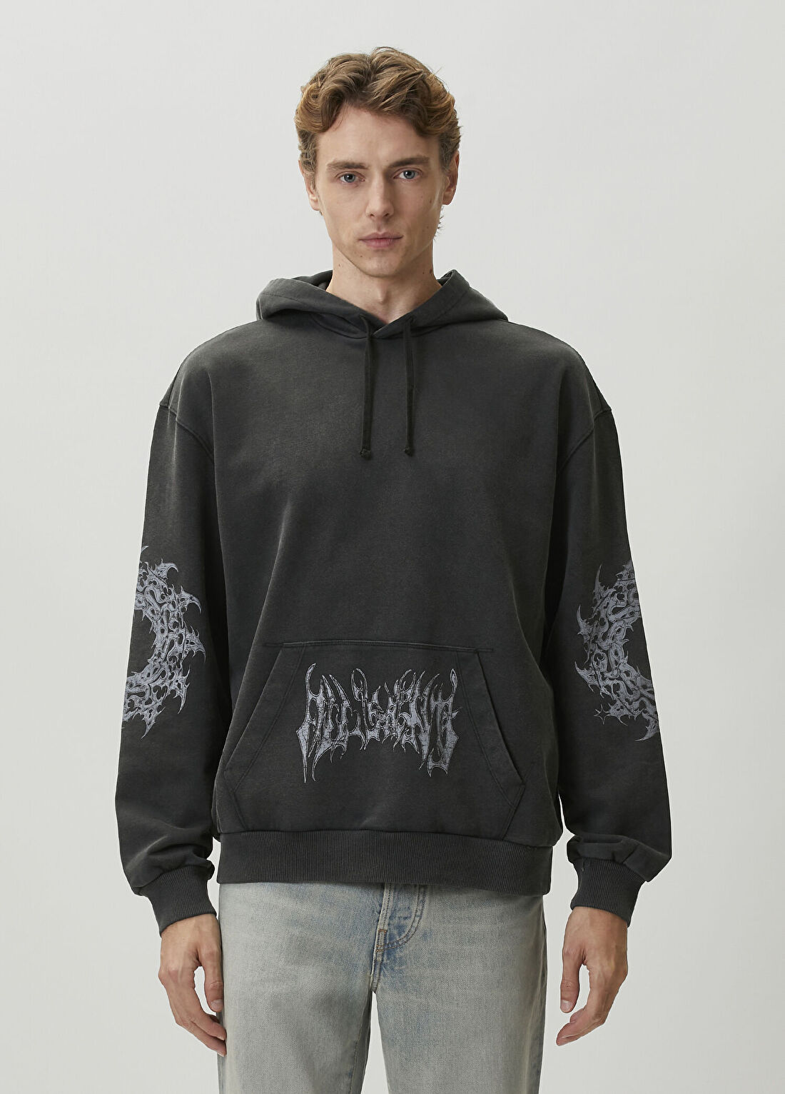 AllSaints Helvette Siyah Kapüşonlu Sweatshirt