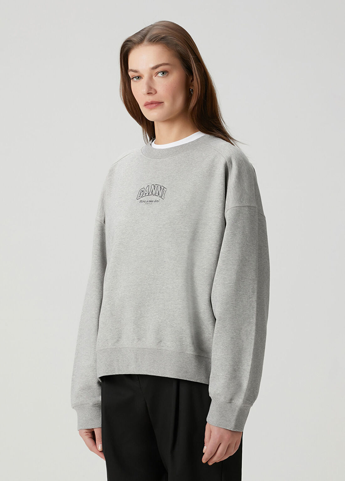 Ganni Paloma Gri Sweatshirt görsel 3