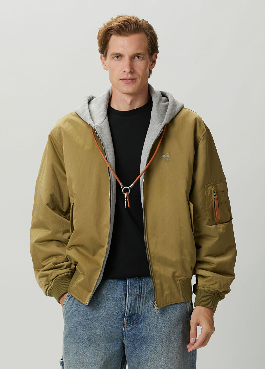 Loewe Yeşil Kapüşonlu Mont