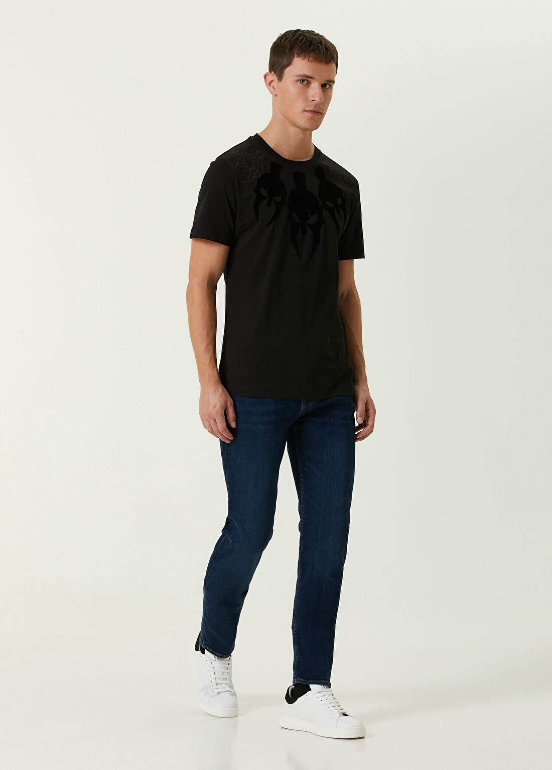 Bernotti Siyah Logolu T-shirt görsel 2