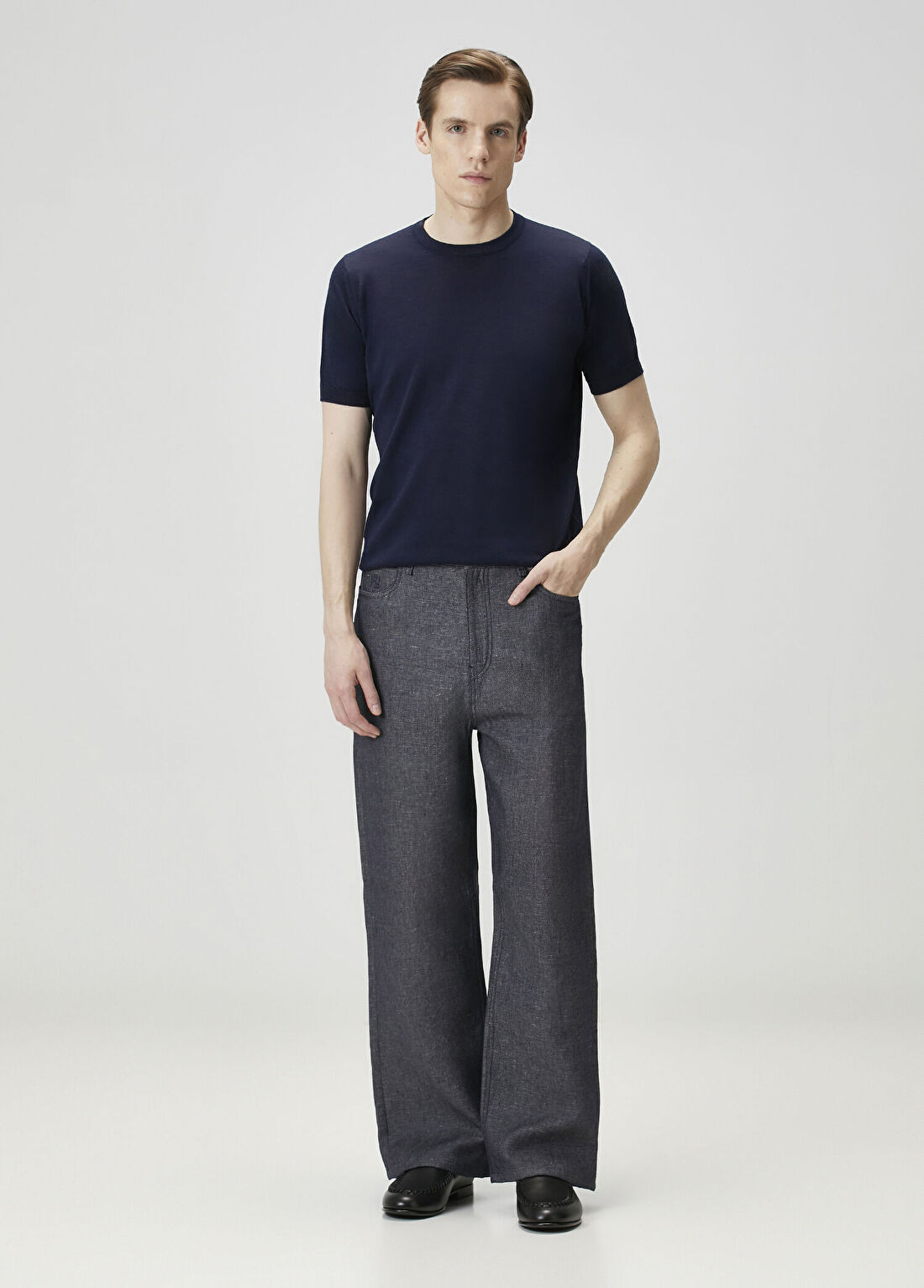 Fendi Gri Keten Pantolon