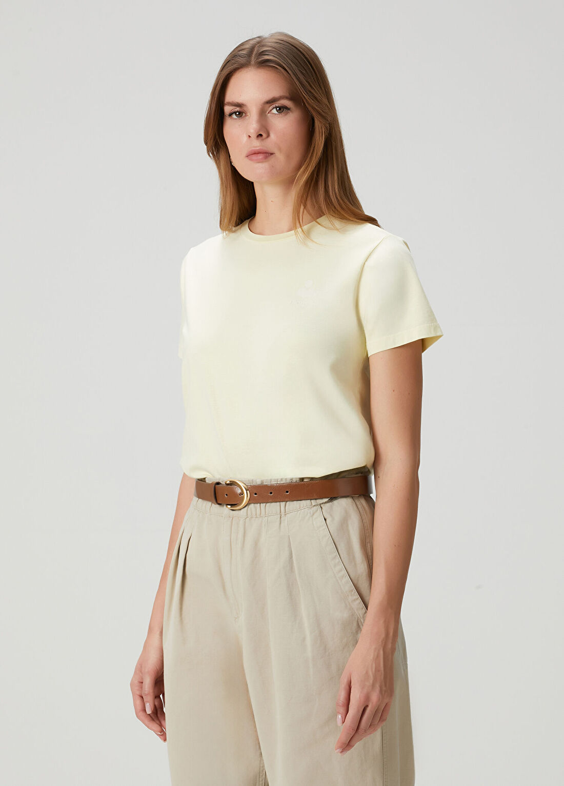 Marant Etoile Aby Açık Sarı T-shirt görsel 3