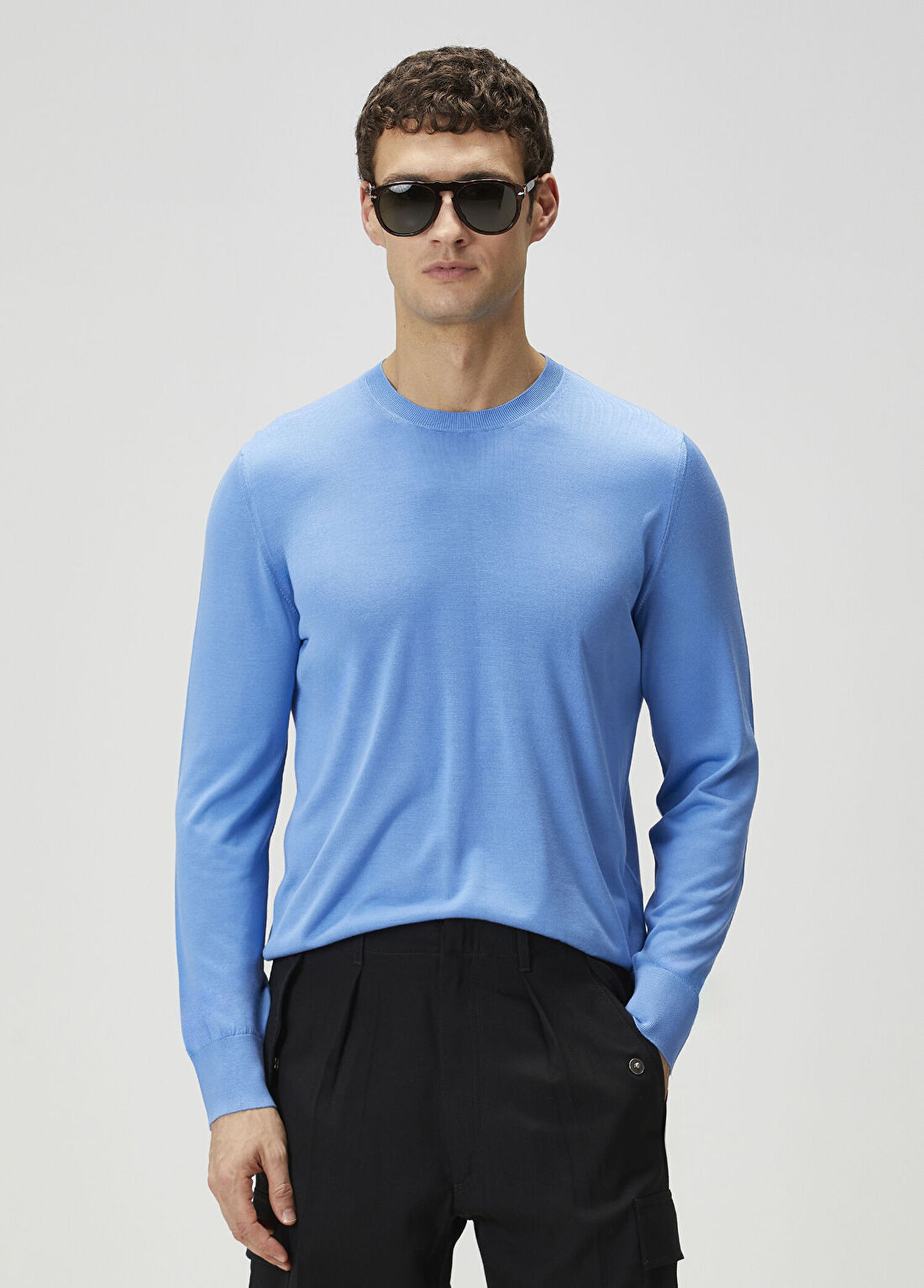Tom Ford Mavi İpek Kazak