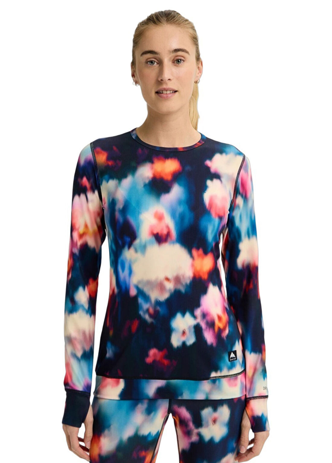 Burton Womens Midweight Crew Renkli Uzun Kollu Kadın Termal Spor İçlik