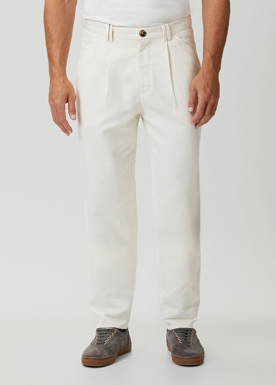 Brunello Cucinelli Beyaz Pilili Pantolon görsel 2