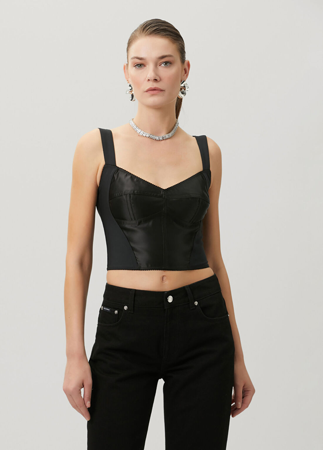 Dolce&Gabbana Siyah Büstiyer Bluz