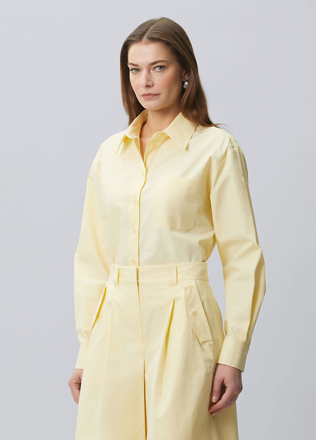 Beymen Collection Açık Sarı Koton Gömlek görsel 4