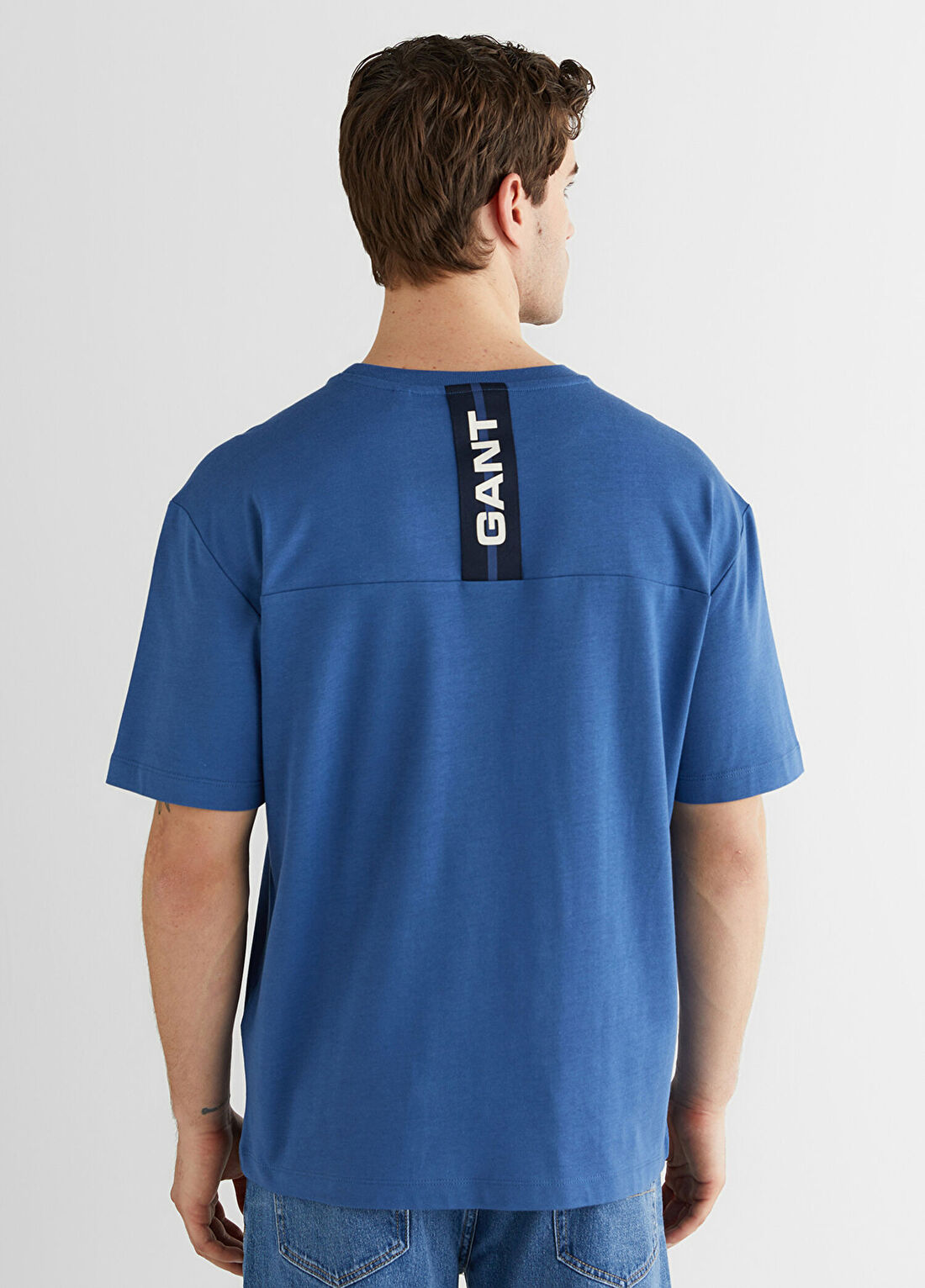 Gant Mavi Baskılı Kısa Kollu Erkek T-Shirt görsel 2